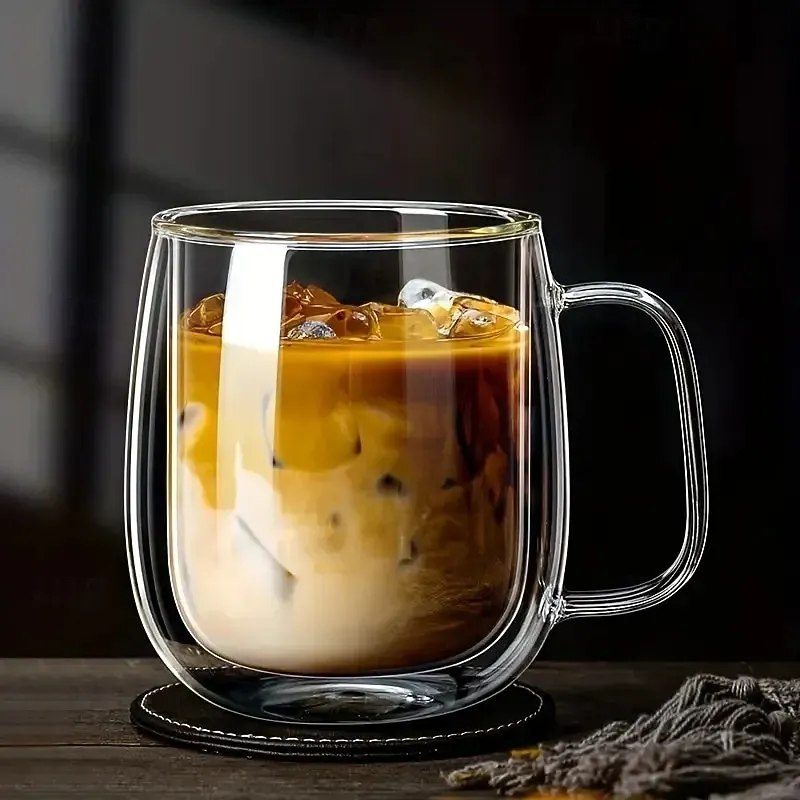 Double Wall Heat Insulated Glass Cup